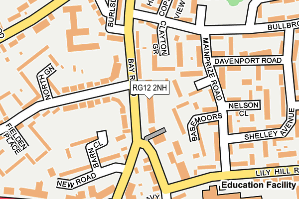 RG12 2NH map - OS OpenMap – Local (Ordnance Survey)