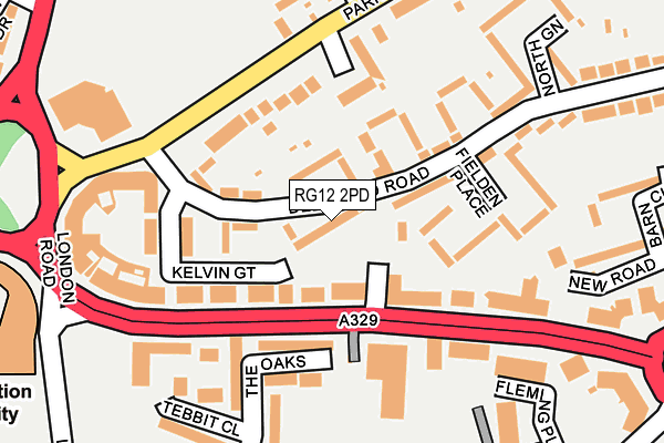 RG12 2PD map - OS OpenMap – Local (Ordnance Survey)