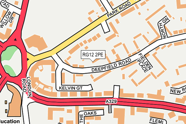 RG12 2PE map - OS OpenMap – Local (Ordnance Survey)