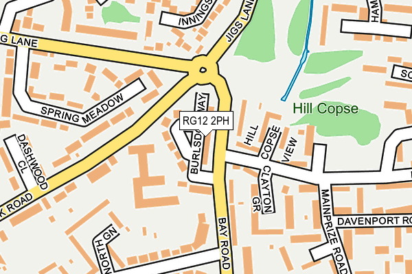 RG12 2PH map - OS OpenMap – Local (Ordnance Survey)