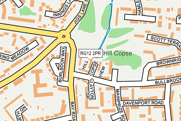 RG12 2PR map - OS OpenMap – Local (Ordnance Survey)