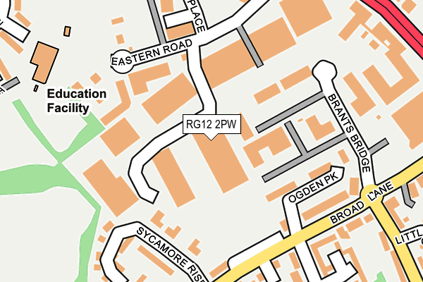 RG12 2PW map - OS OpenMap – Local (Ordnance Survey)