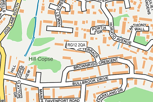 RG12 2QA map - OS OpenMap – Local (Ordnance Survey)