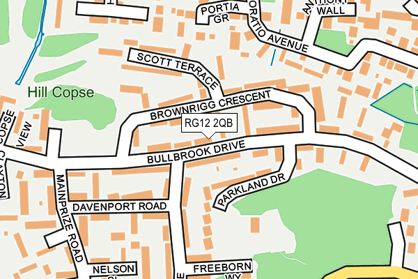 RG12 2QB map - OS OpenMap – Local (Ordnance Survey)