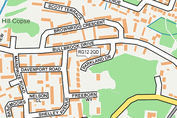 RG12 2QD map - OS OpenMap – Local (Ordnance Survey)