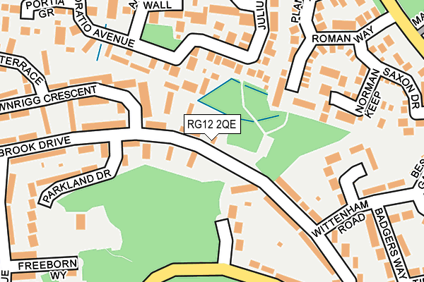 RG12 2QE map - OS OpenMap – Local (Ordnance Survey)