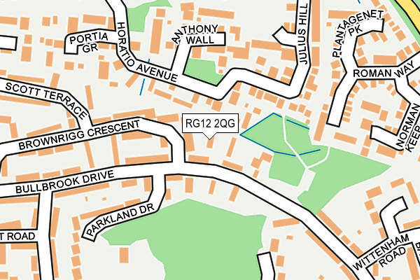 RG12 2QG map - OS OpenMap – Local (Ordnance Survey)