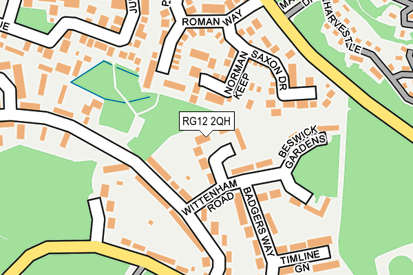 RG12 2QH map - OS OpenMap – Local (Ordnance Survey)