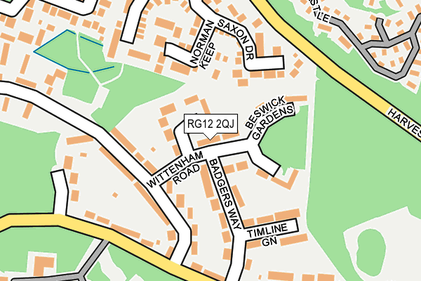 RG12 2QJ map - OS OpenMap – Local (Ordnance Survey)