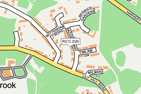 RG12 2QN map - OS OpenMap – Local (Ordnance Survey)