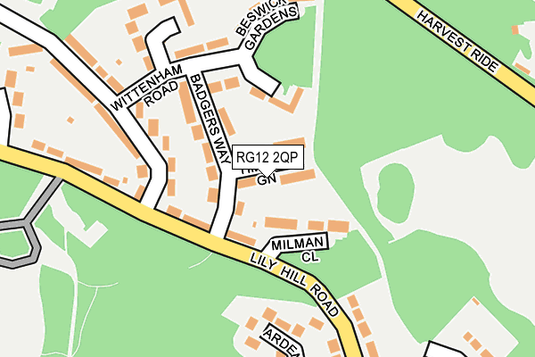 RG12 2QP map - OS OpenMap – Local (Ordnance Survey)