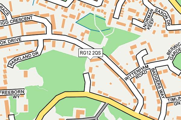 RG12 2QS map - OS OpenMap – Local (Ordnance Survey)