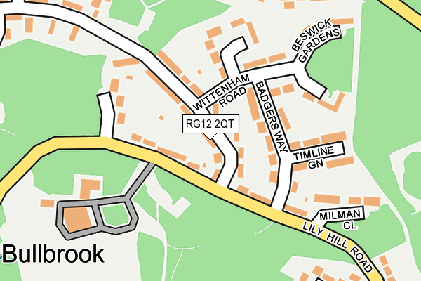 RG12 2QT map - OS OpenMap – Local (Ordnance Survey)