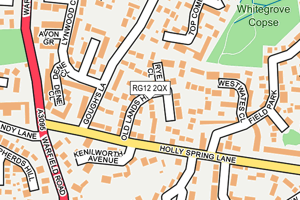 RG12 2QX map - OS OpenMap – Local (Ordnance Survey)