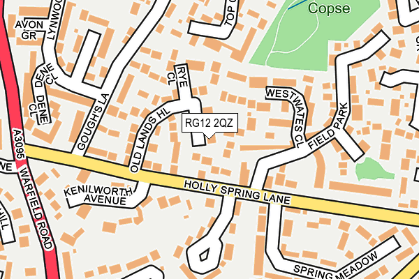 RG12 2QZ map - OS OpenMap – Local (Ordnance Survey)
