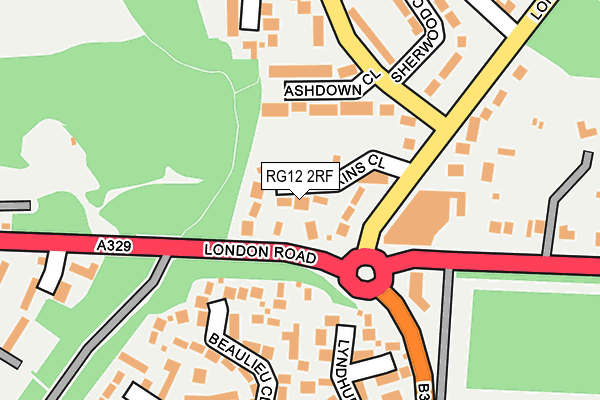 RG12 2RF map - OS OpenMap – Local (Ordnance Survey)