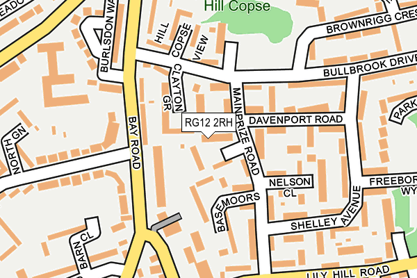 RG12 2RH map - OS OpenMap – Local (Ordnance Survey)