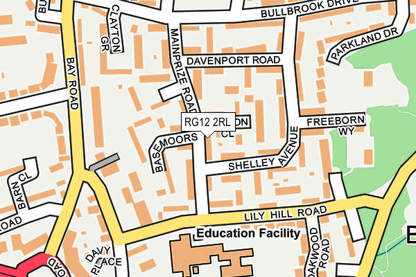 RG12 2RL map - OS OpenMap – Local (Ordnance Survey)