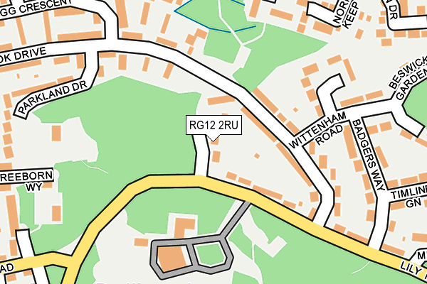 RG12 2RU map - OS OpenMap – Local (Ordnance Survey)