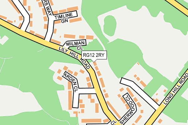 RG12 2RY map - OS OpenMap – Local (Ordnance Survey)