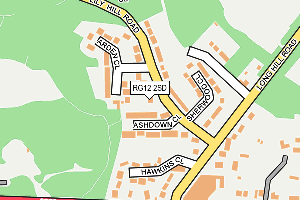 RG12 2SD map - OS OpenMap – Local (Ordnance Survey)