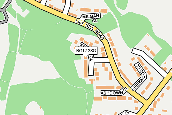 RG12 2SG map - OS OpenMap – Local (Ordnance Survey)