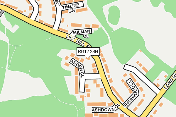 RG12 2SH map - OS OpenMap – Local (Ordnance Survey)