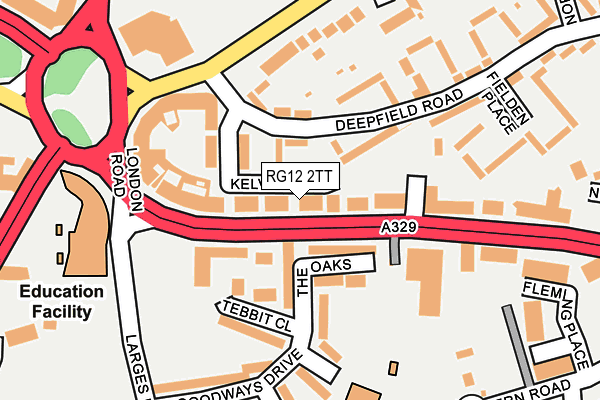 RG12 2TT map - OS OpenMap – Local (Ordnance Survey)