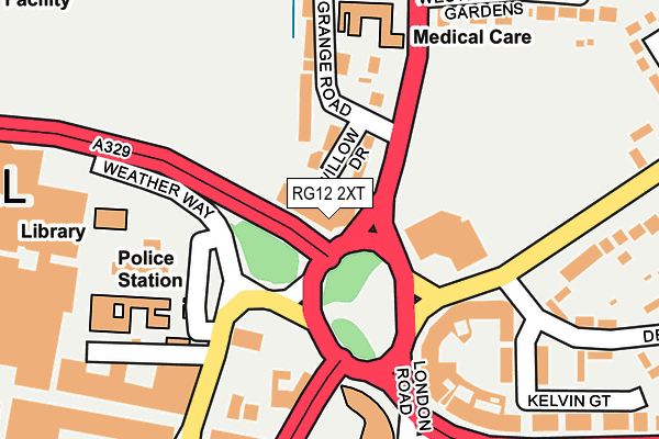 RG12 2XT map - OS OpenMap – Local (Ordnance Survey)