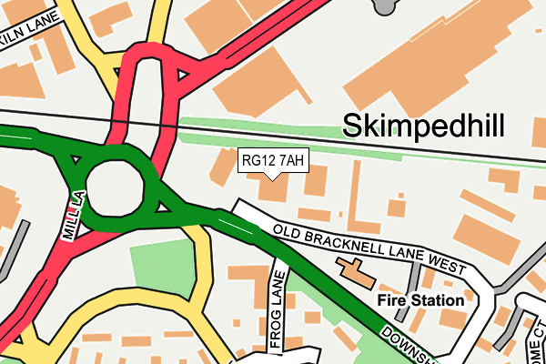 RG12 7AH map - OS OpenMap – Local (Ordnance Survey)