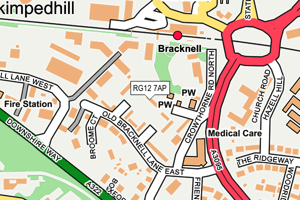 RG12 7AP map - OS OpenMap – Local (Ordnance Survey)