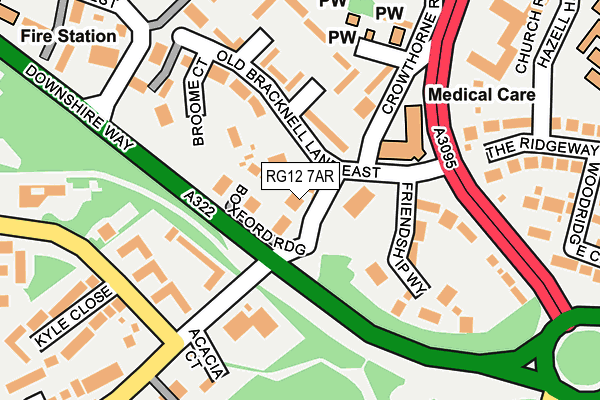 RG12 7AR map - OS OpenMap – Local (Ordnance Survey)
