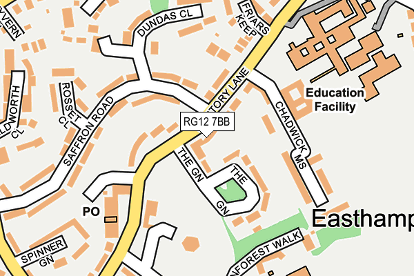 RG12 7BB map - OS OpenMap – Local (Ordnance Survey)
