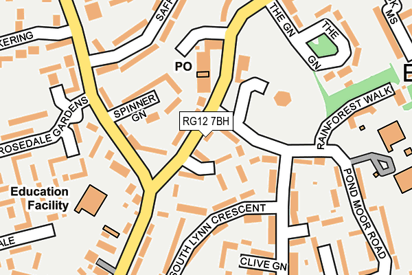 RG12 7BH map - OS OpenMap – Local (Ordnance Survey)