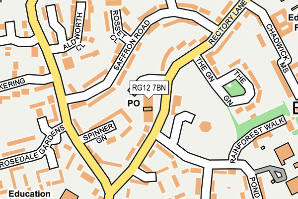 RG12 7BN map - OS OpenMap – Local (Ordnance Survey)