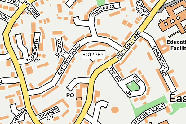 RG12 7BP map - OS OpenMap – Local (Ordnance Survey)