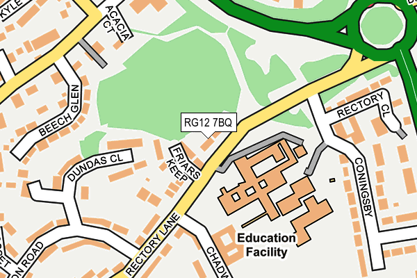 RG12 7BQ map - OS OpenMap – Local (Ordnance Survey)