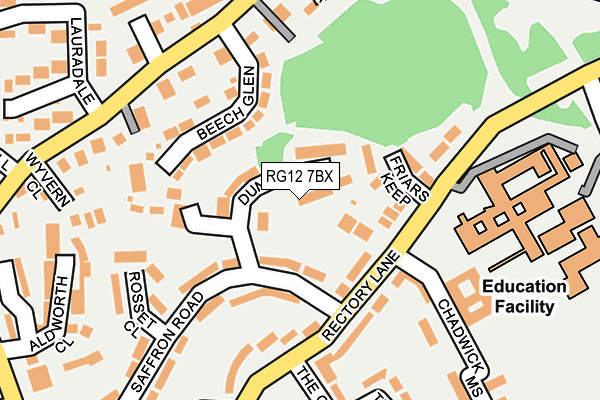 RG12 7BX map - OS OpenMap – Local (Ordnance Survey)