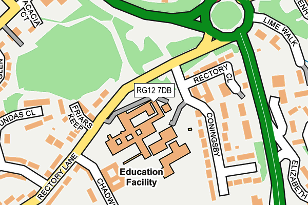 RG12 7DB map - OS OpenMap – Local (Ordnance Survey)