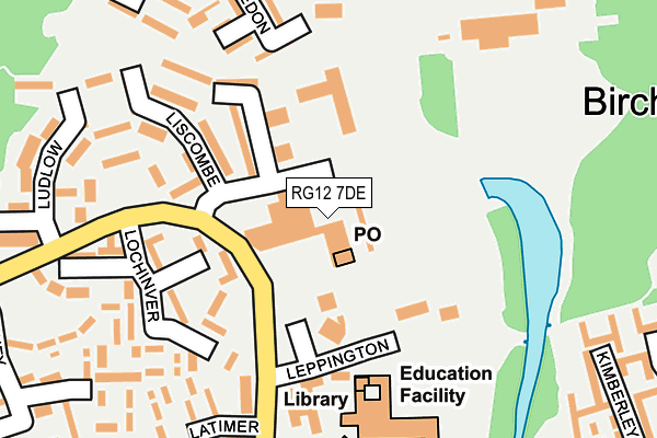 RG12 7DE map - OS OpenMap – Local (Ordnance Survey)