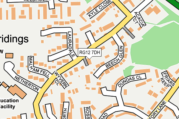 RG12 7DH map - OS OpenMap – Local (Ordnance Survey)