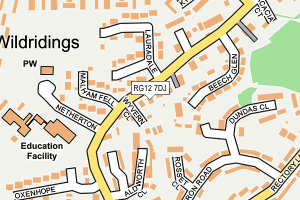 RG12 7DJ map - OS OpenMap – Local (Ordnance Survey)