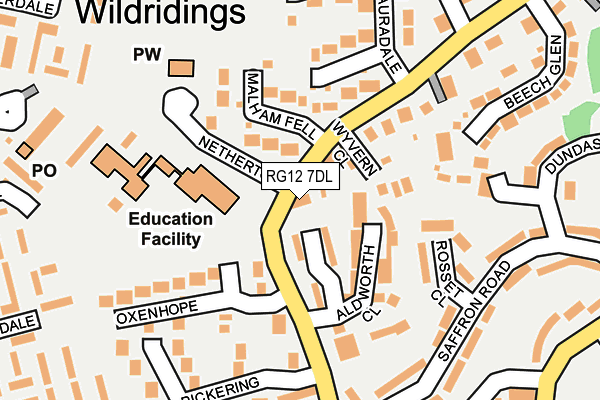 RG12 7DL map - OS OpenMap – Local (Ordnance Survey)