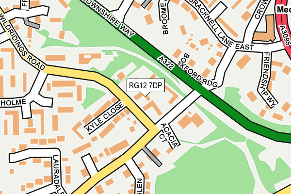 RG12 7DP map - OS OpenMap – Local (Ordnance Survey)
