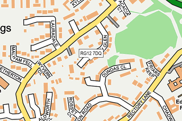 RG12 7DQ map - OS OpenMap – Local (Ordnance Survey)