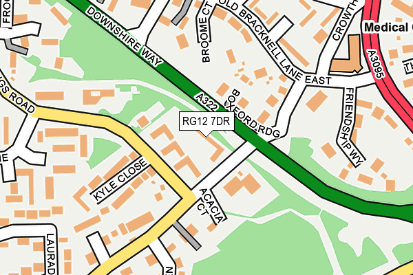 RG12 7DR map - OS OpenMap – Local (Ordnance Survey)