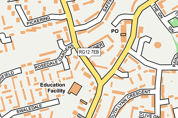 RG12 7EB map - OS OpenMap – Local (Ordnance Survey)