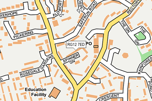 RG12 7ED map - OS OpenMap – Local (Ordnance Survey)