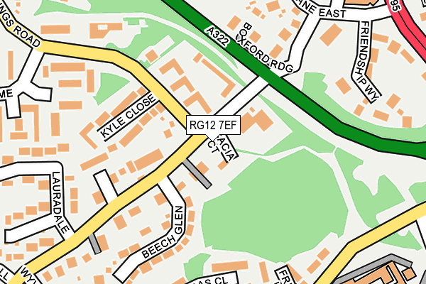 RG12 7EF map - OS OpenMap – Local (Ordnance Survey)