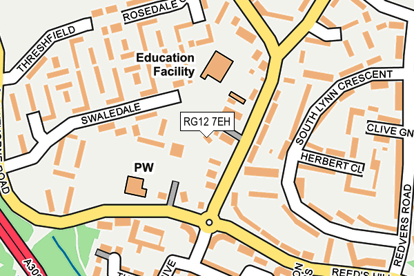 RG12 7EH map - OS OpenMap – Local (Ordnance Survey)